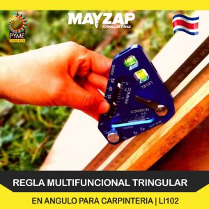 REGLA MULTIFUNCIONAL TRIANGULAR EN ANGULO PARA CARPINTERIA EN ACERO INOXIDABLE