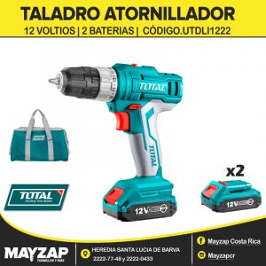 TALADRO INALMBRICO TOTAL 12 VOLTIOS UTDLI1222