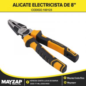 ALICATE PARA ELECTRICISTA DE 8 PULGADAS AISLADO MODELO 100125