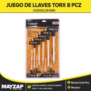 JUEGO DE LLAVES TORX EN "T" DE 6 PCZ MODELO 241106