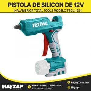 PISTOLA DE SILICON INALAMBRICA DE 12 VOLTIOS TOTAL TOOLS MODELO TGGLI1201