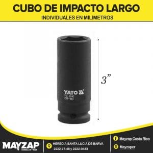 CUBO DE IMPACTO LARGO ESPIGA DE 1/2 YATO