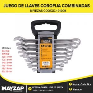 JUEGO DE LLAVES COROFIJAS CON RACHET DE 7 PCZ EN MILIMETROS HOTECHE 192601