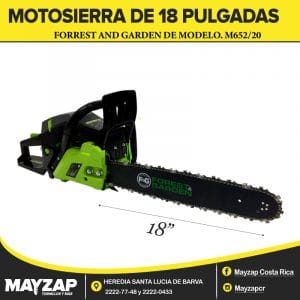 MOTOSIERRA DE GASOLINA DE 18 PULGADAS FORREST AND GARDEN