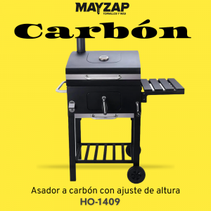 PARRILLA A CARBÓN CON AJUSTE DE ALTURA HUNTER HO-1409