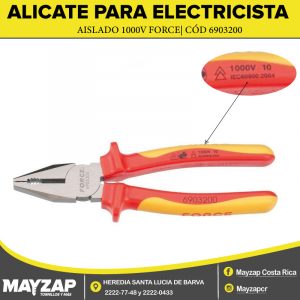 Alicate Para electricista Aislado Force de 8 Pulgadas 1000V 6903200
