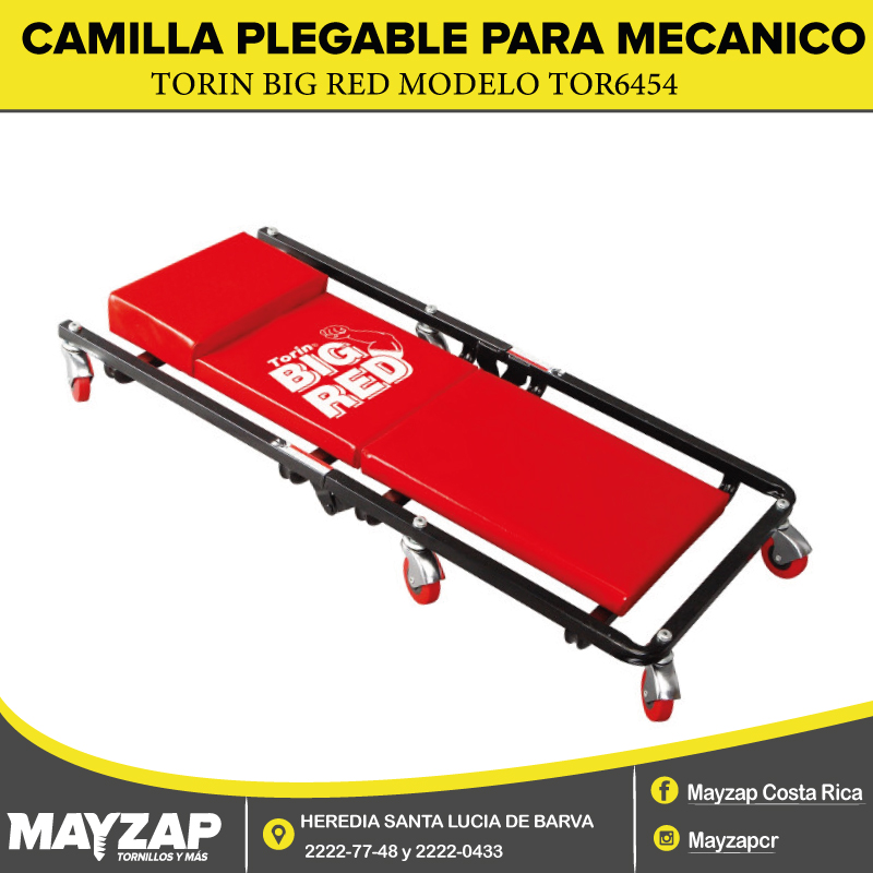 Camilla Plegable Para Mecanico Torin BIG RED Modelo TOR6454 - Mayzap  Tornillos y Herramientas