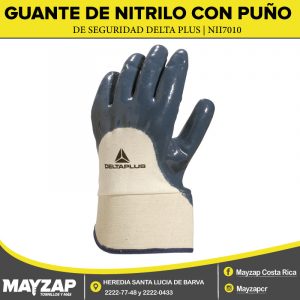 Guante de seguridad de nitrilo con puño de seguridad DELTA PLUSS NII7010
