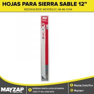 Sierra bi metal para Sierra Sable de 12 pulgadas MILWAUKEE 48-00-5194