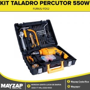 KIT-TALADRO-PERCUTOR-550W-FURIUS-FD52