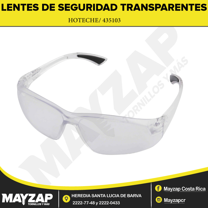 Lentes de Seguridad Transparentes para uso Industrial Marca