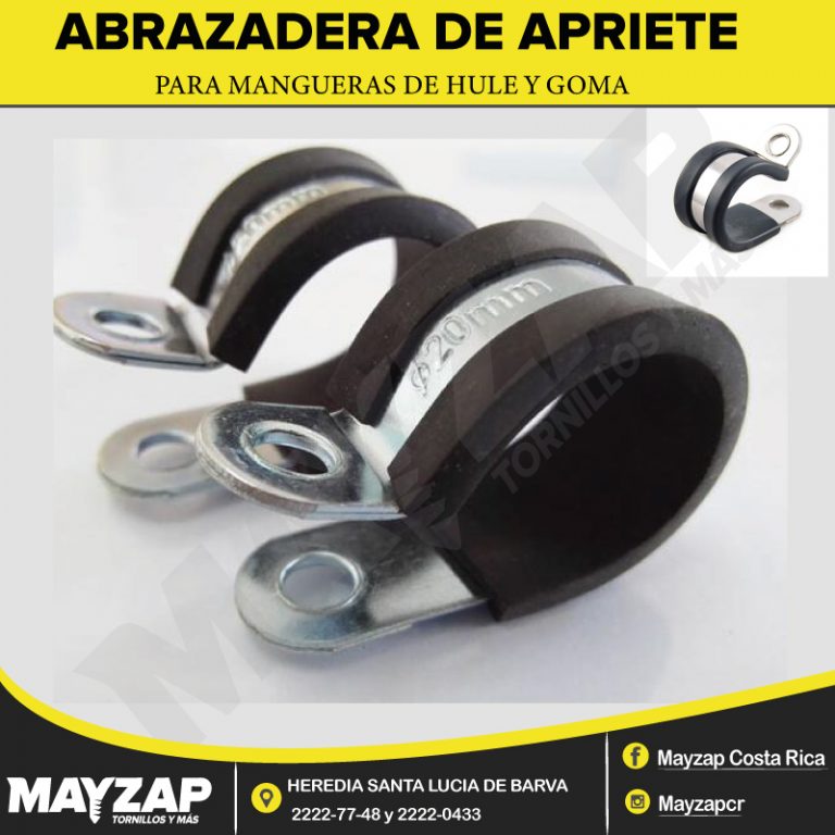 Abrazaderas Tipo P De Acero Inoxidable 316 Forradas En Goma – Perfectas Para Tubos, Cables Y Mantenimiento De Coches