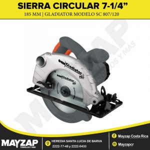SIERRA CIRCULAR O SIERRA PATIN GLADIATOR MODELO SC 807-120 DE 7-1-4