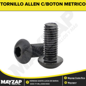 TORNILLO ALLEN C/BOTON METRICO NEGRO
