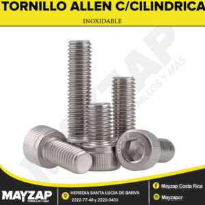 TORNILLO ALLEN CILINDRICO INOXIDABLE
