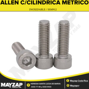 TORNILLO-ALLEN-CABEZA-CILINTRICA-METRICO-INOX-SSM912