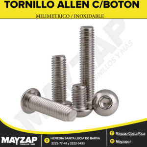 TORNILLO ALLEN BOTON METRICO INOXIDABLE