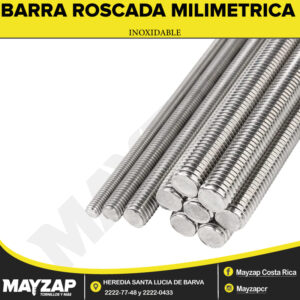BARRA ROSCADA METRICA INOXIDABLE