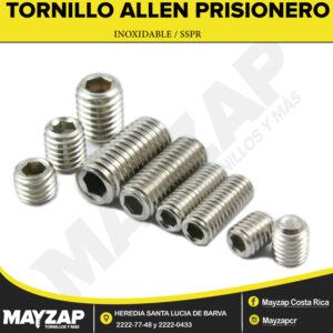 TORNILLO ALLEN PRISIONERO INOXIDABLE