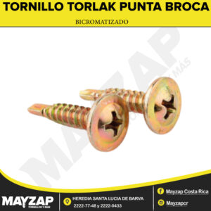 TORNILLO TORLAK PUNTA BROCA BICROMATIZADO