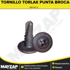TORNILLO TORLAK PUNTA BROCA BRONCE