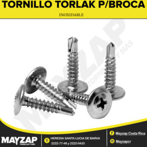TORNILLO TORLAK PUNTA BROCA INOXIDABLE