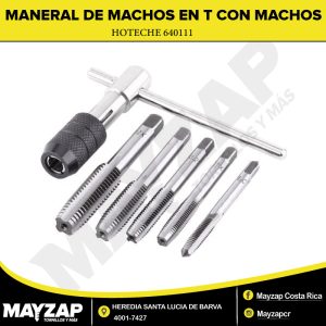 MANERAL DE MACHOS EN T CON MACHOS HOTECHE 640111