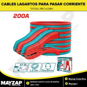 CABLES PARA PASAR CORRIENTE 200A 2.5M — TOTAL PBCA12001