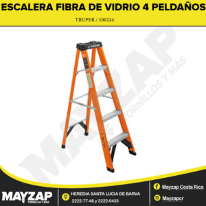 Tipo II Capacidad de carga 175 kg Peldaños 4 Altura 1.5 m (4.9') Alcance máximo* 2.9 m (9.5') Alcance lateral 0.9 m (3') D.R. © Truper S.A. de C.V. 2023 | Todos los derechos reservados. Volumen 0.10 m³ Peso 6.5 kg