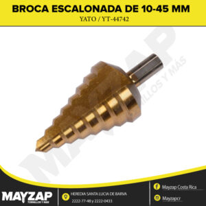 Broca Escalonada De 10-45 Mm Yato modelo YT-44742