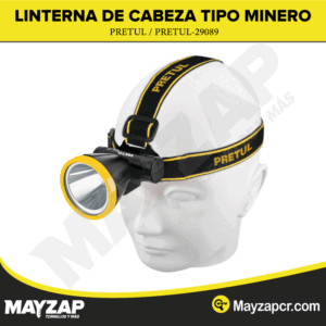 LINTERNA DE CABEZA TIPO MINERO 125 LM RECARGABLE