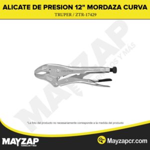 12" ALICATE DE PRESIÓN MORDAZA CURVA TRUPER ZTR-17429