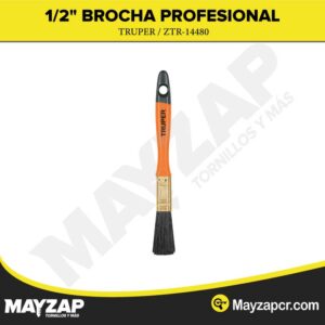 1/2" BROCHA PROFESIONAL CON MANGO PLÁSTICO TRUPER ZTR-14480