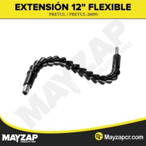 EXTENSIÓN 12" FLEXIBLE PARA ATORNILLADOR, PRETUL-26095