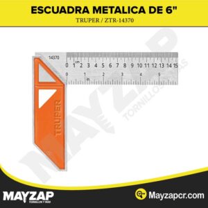 Escuadra 6" para carpintero con mango 100% de aluminio