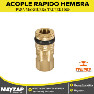 ACOPLE RAPIDO HEMBRA PARA MANGUERA MARCA TRUPER 19084