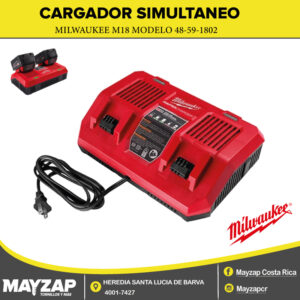 Cargador Milwaukee rápido simultáneo de doble compartimiento M18™ 48-59-1802