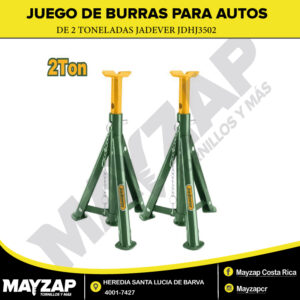 JUEGO DE BURRAS PARA AUTO DE 2 TONELADAS JADEVER JDHJ3502