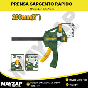 Prensa Sargento de Ajuste rápido de 8" Jadever JDCP4388