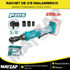 Rachet inalambrico de 3/8" Total Tools modelo TDRLI2060151