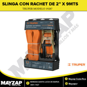 Slinga con Rachet de 2" x 9MTS de 5000KG TRUPER SU-5000C | 19287