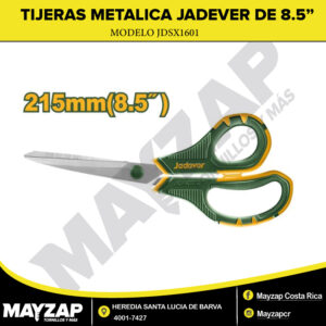 Tijera de Acero Inoxidable 8.5" mango ergonómico Jadever JDSX1601