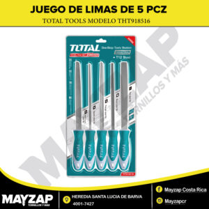 Juego de Limas para metal de 5 pcz TOTAL TOOLS modelo THT918516