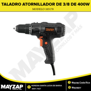 TALADRO ATORNILLADOR DE TRES OCTAVOS DE 400 WATTS TRUPER MODELO 103170