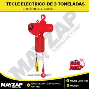 Tecle eléctrico de 3 Toneladas Torin Big Red TRC9E0301B