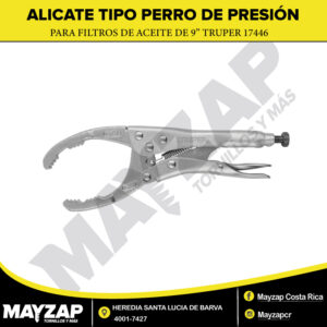 Alicate Tipo PERRO para filtros de Aceite de 9" TRUPER 17446