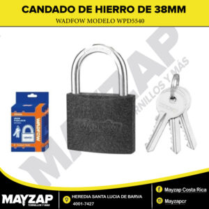 Candado de hierro de 38mm Wadfow Modelo WPD5540