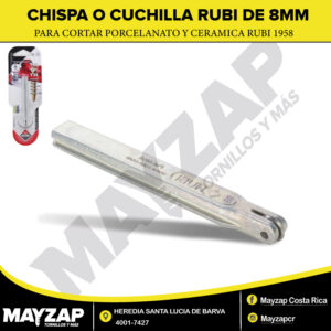 Cuchilla o Chispa de 8mm (5/16") marca Rubi 1958 para corte de azulejo o cerámica