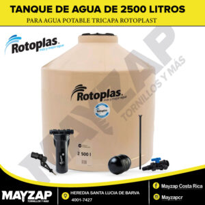 Tanque Para Agua Potable de 2500 litros Tricapa Rotoplast
