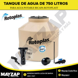 Tanque Para Agua Potable de 750 litros Bicapa Rotoplast